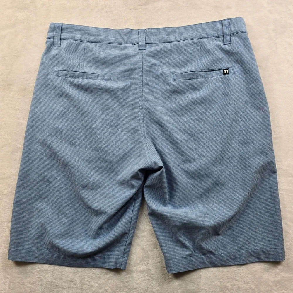 TravisMathew‎ Golf Shorts Mens 34 Blue Polyester Blend Stretch Athletic Beck